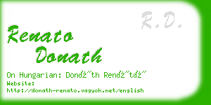 renato donath business card